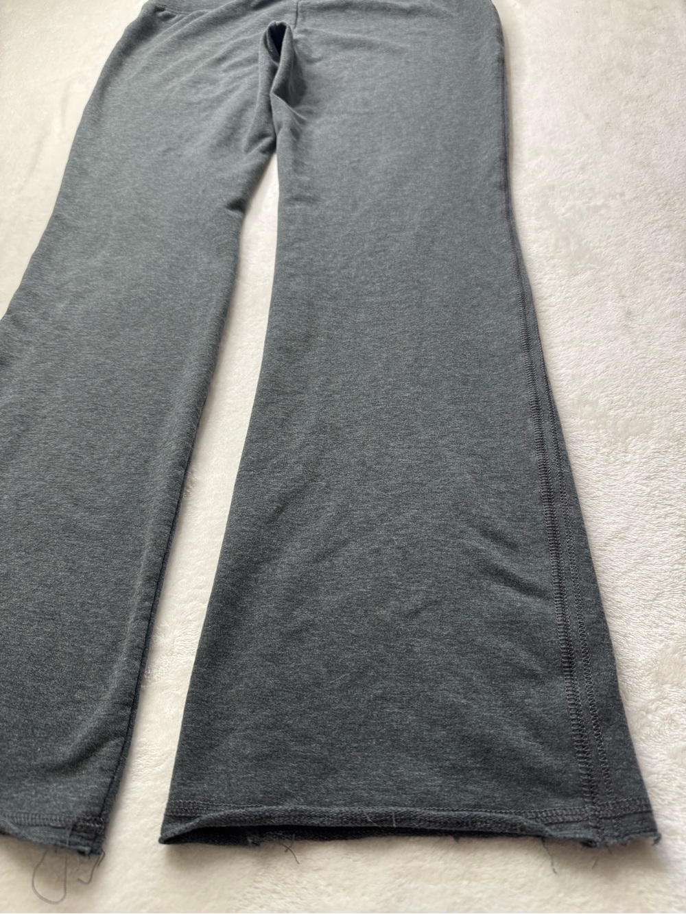 Aeropostale - Y2k Low-rise Flare Charcoal Gray Script Logo Drawstring Sweatpants - Picture 13 of 13